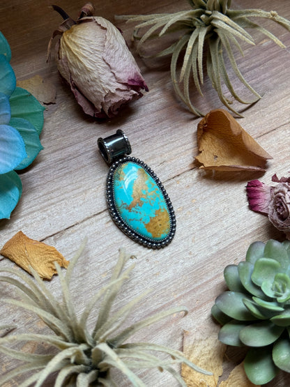 MJ Pendant - Big Blue FreeForm Pendant Fit 8mm