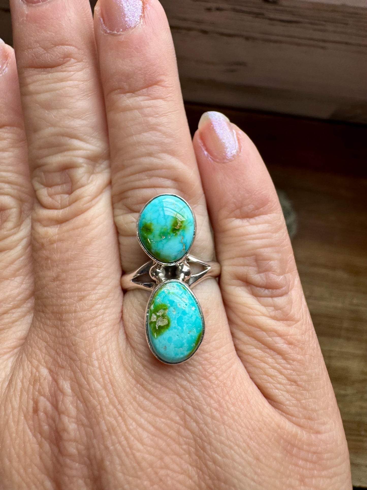 Ring- size 7 - Royston Turquoise & Sterling Silver