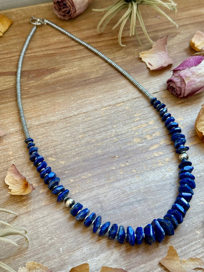 23” Graduated Lapis Necklace