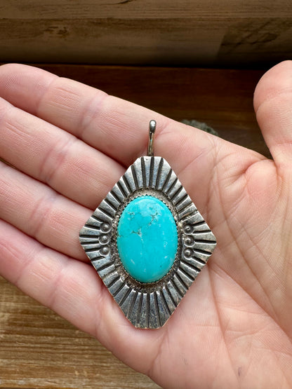 Big Pendant -Turquoise & Sterling Silver