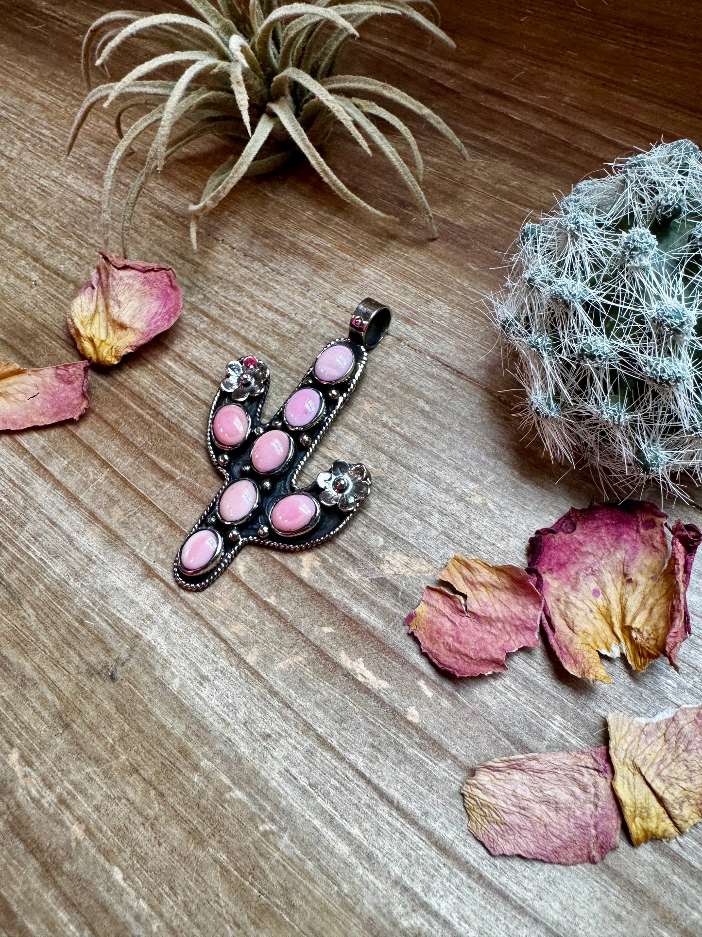 pink Conch Cactus Pendant