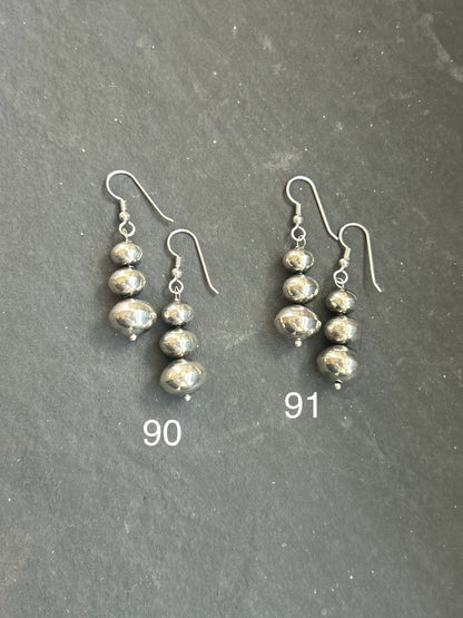 Sterling Silver Tapered Ponca Pearl Dangle Earrings – Artist Jason Ogg