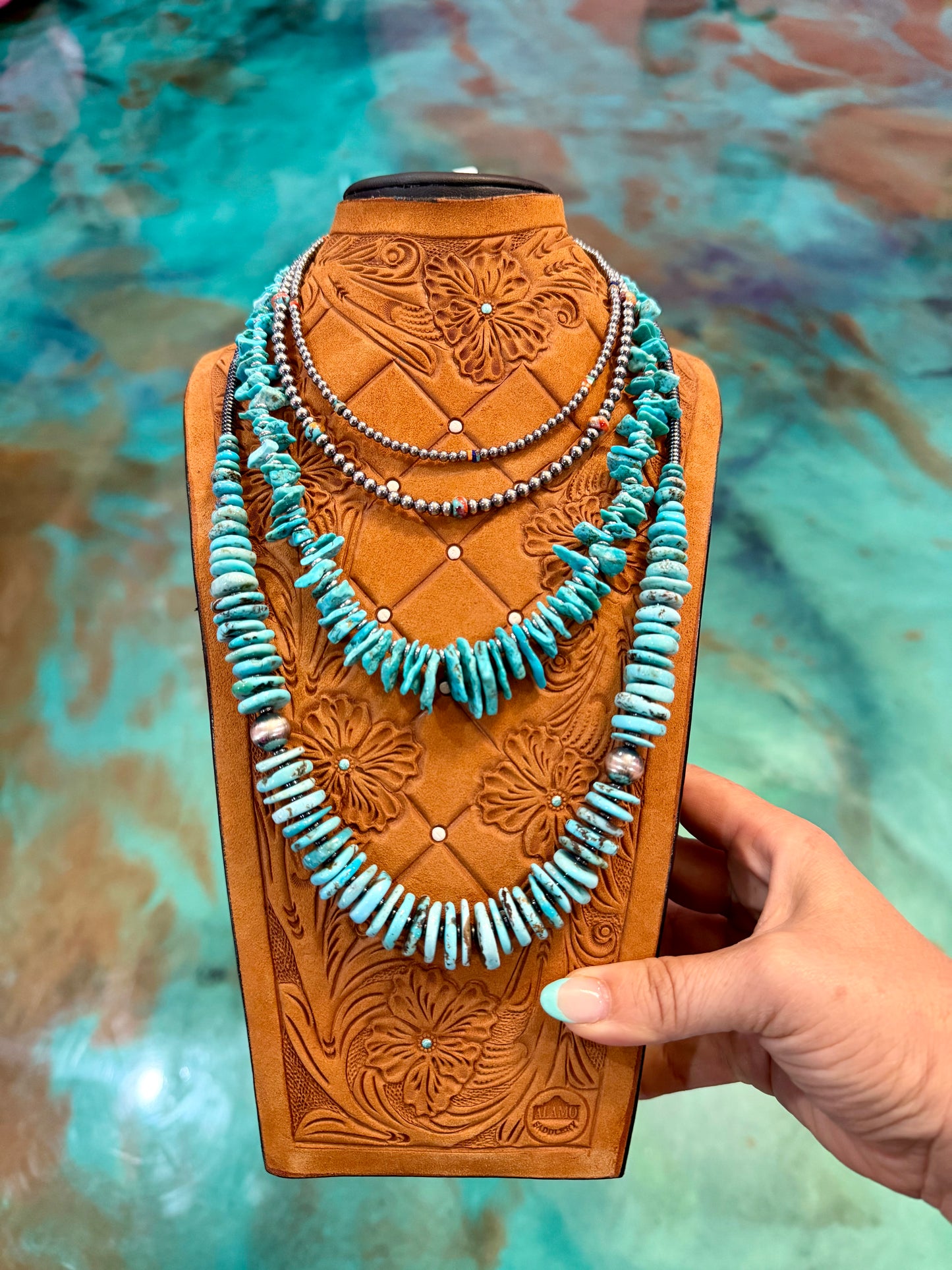Turquoise, Gemstone & Sterling Silver Layering Necklaces – Sold Separately