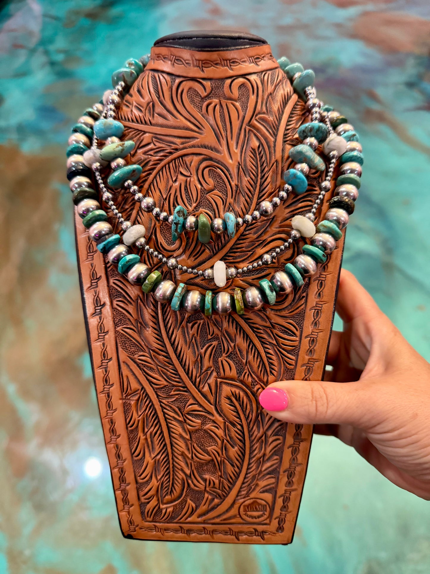 Jaci Collection – Turquoise & Moonstone Sterling Silver Necklaces