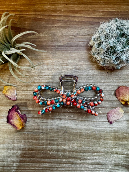 Orange & Turquoise bow hair clips – The Bijoux FAB Jewelry