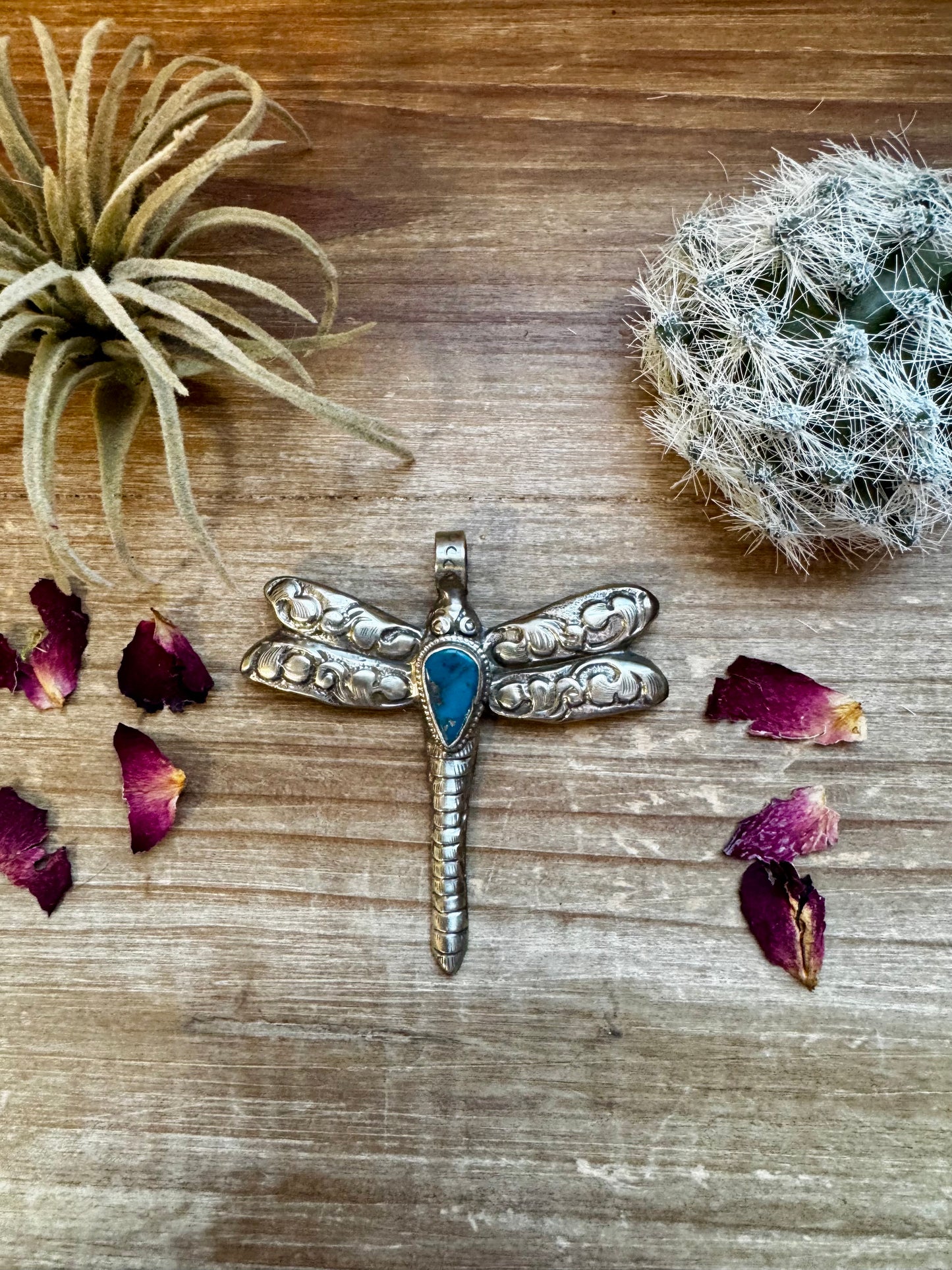 Dragon Fly pendant with turquoise