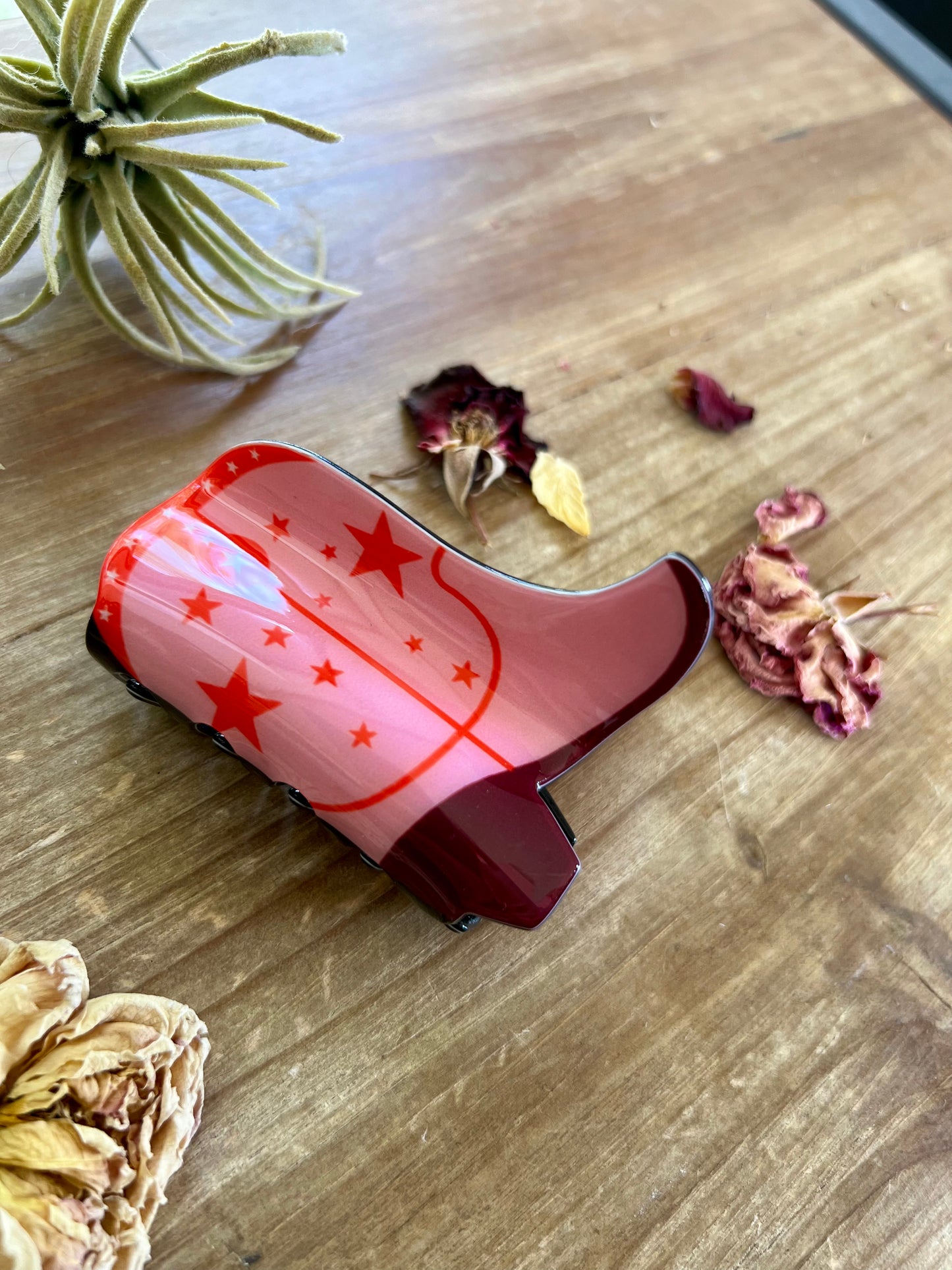 Cowboy boots hair clip