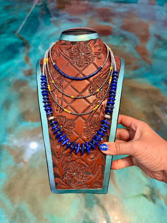 Palomino Turquoise & Lapis Four-Necklace Layering Set