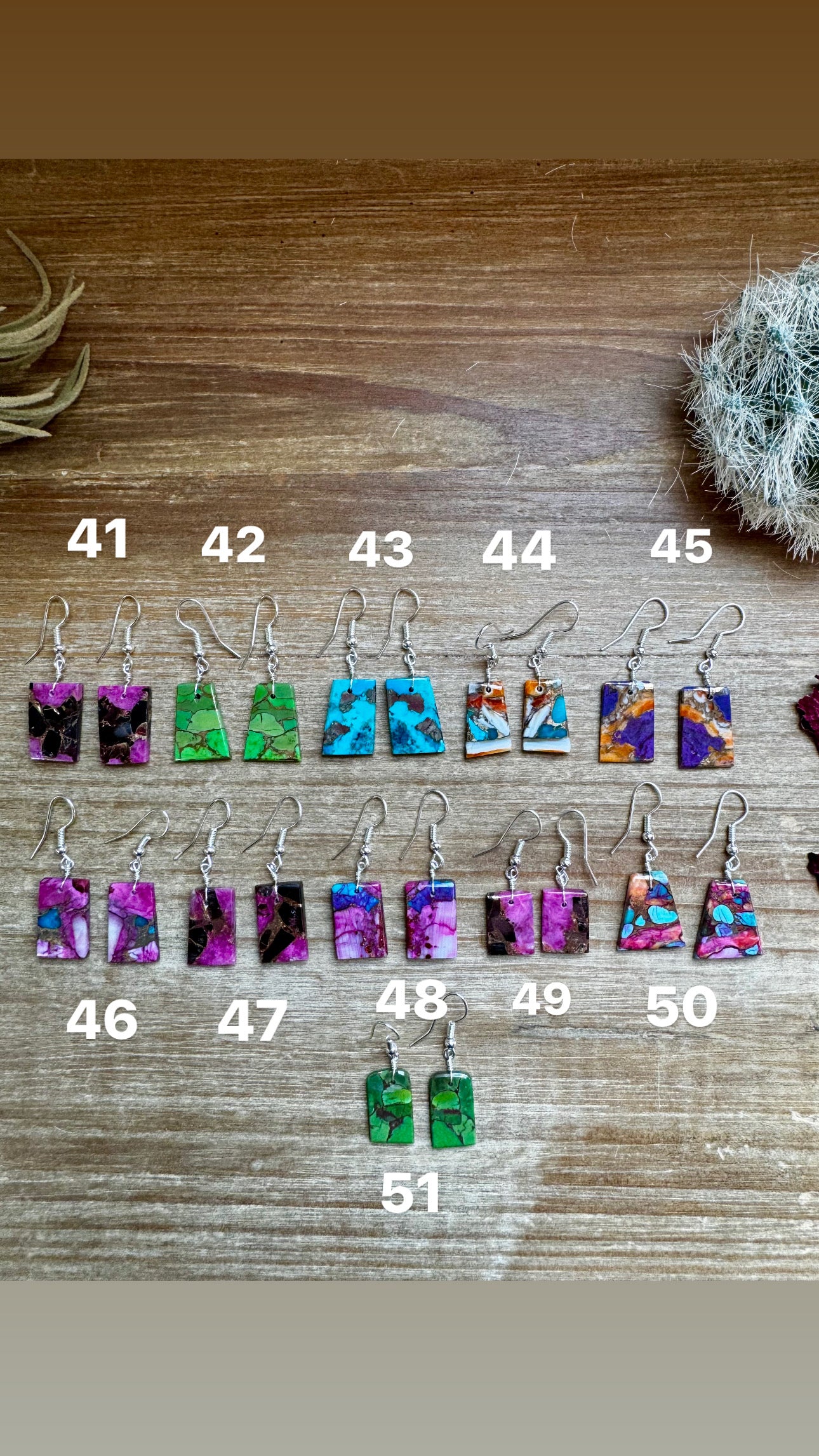 Mini Slab Earrings - Pick your style