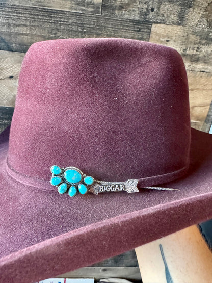 Sterling silver hat pins with Kingman turquoise, handmade in India, limited collection with sharp end, choose your shape