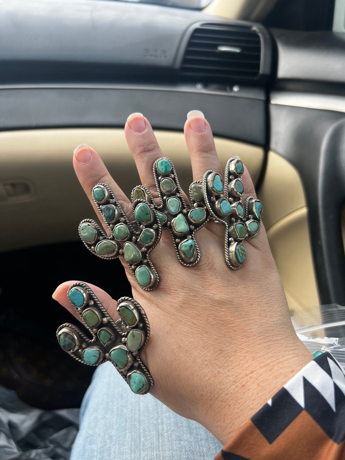 cactus turquoise rings