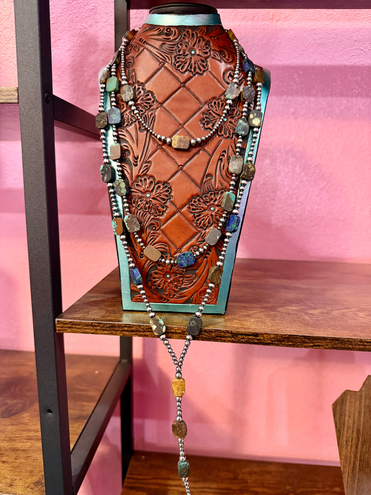 One Time Pieces – Sterling Silver & Decorative Stone Accent Necklace Stack