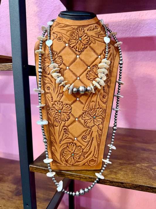 One Time Pieces – Premium Mother-of-Pearl & Sterling Silver Necklace Stack