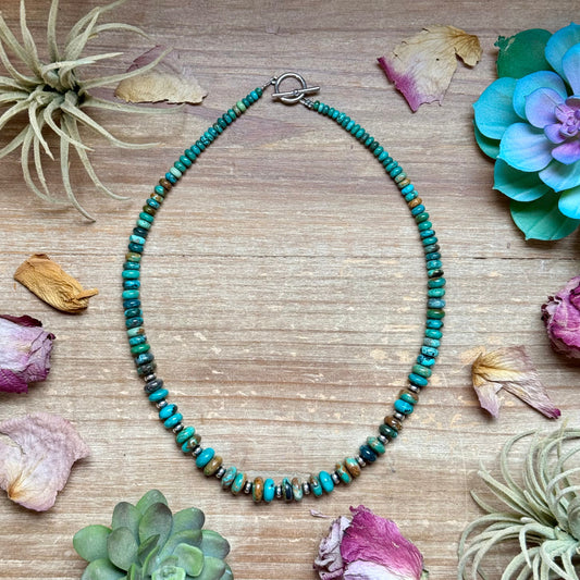 19 inch sterling silver saucer rondelle necklace with non-tarnish hook, handmade by The Bijoux FAB
