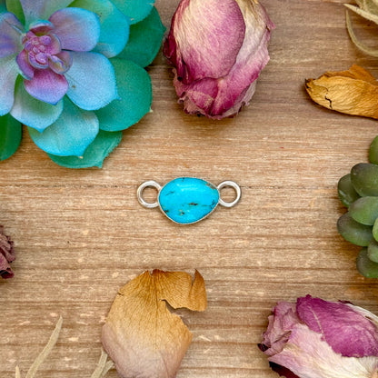 Twilly Scarf Accessory with Real Turquoise & Sterling – Made by The Bijoux FAB