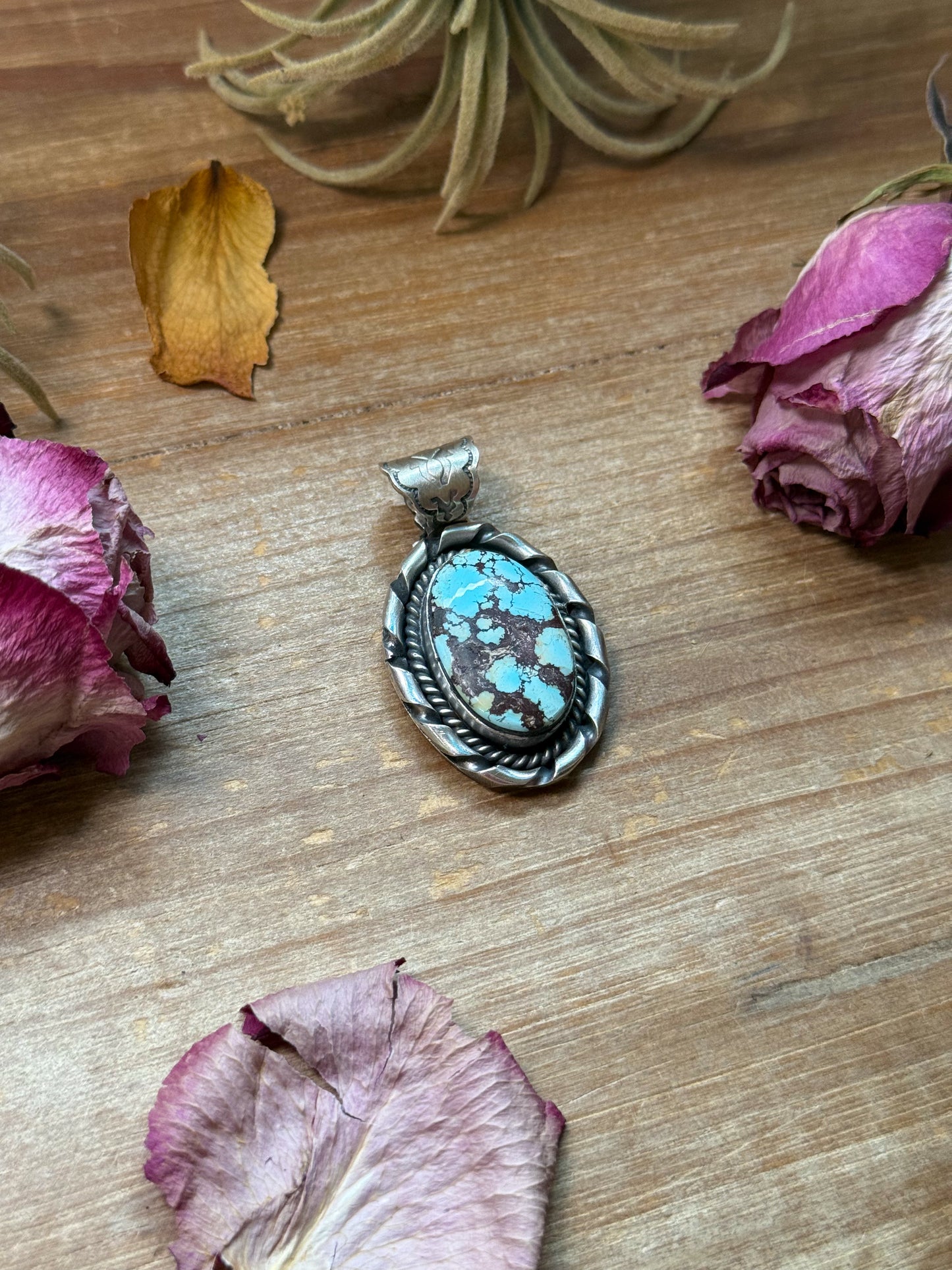 Golden Hills Turquoise Sterling Silver Pendant