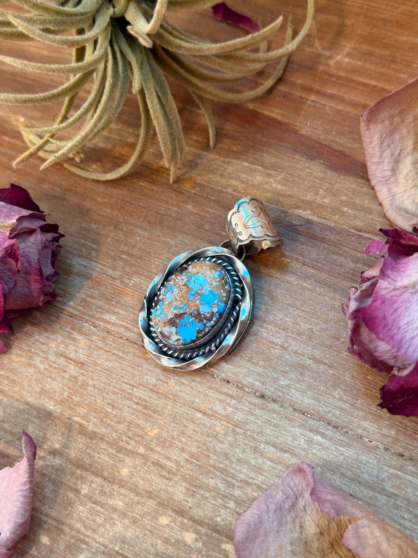 Golden Hills Turquoise Sterling Silver Pendant