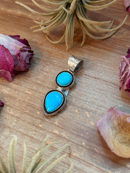 Kingman Turquoise Sterling Silver Pendant