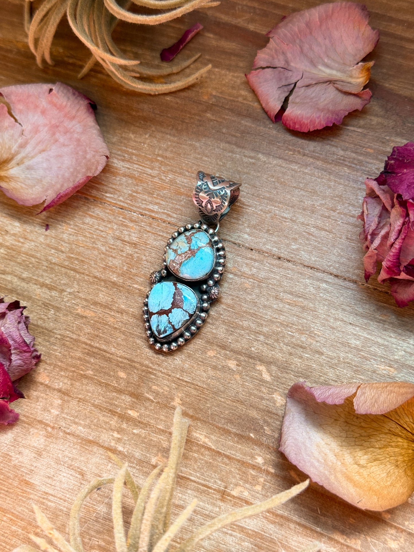 Golden Hills Turquoise Sterling Silver Pendant