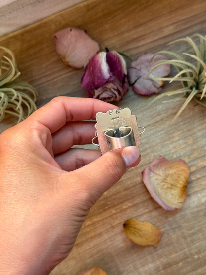 Ribbon Turquoise Sterling Silver Ring – Size 6.5 –  (Philbert Nez)