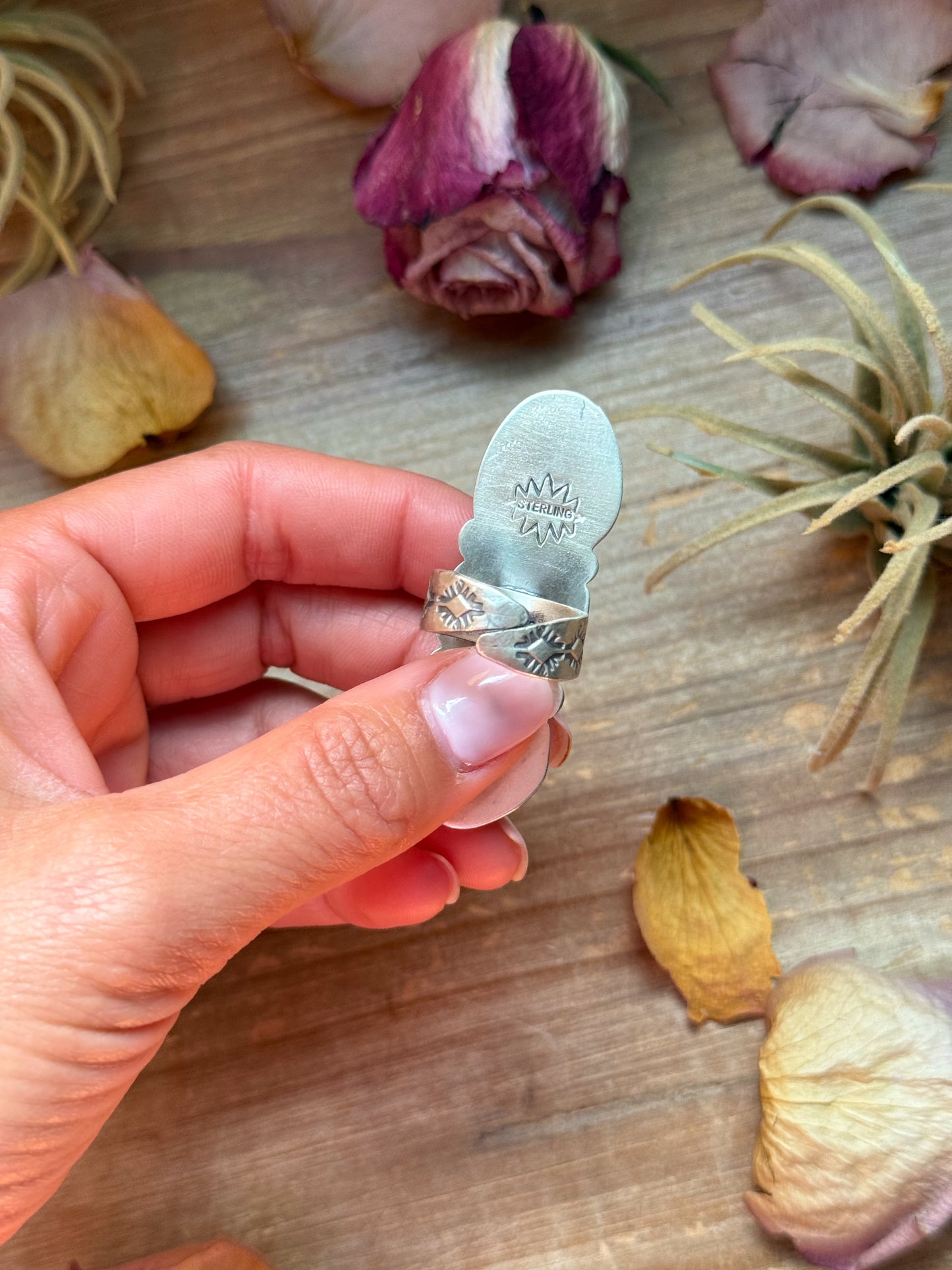 3-Stone Golden Hills Turquoise Sterling Silver Ring – Adjustable