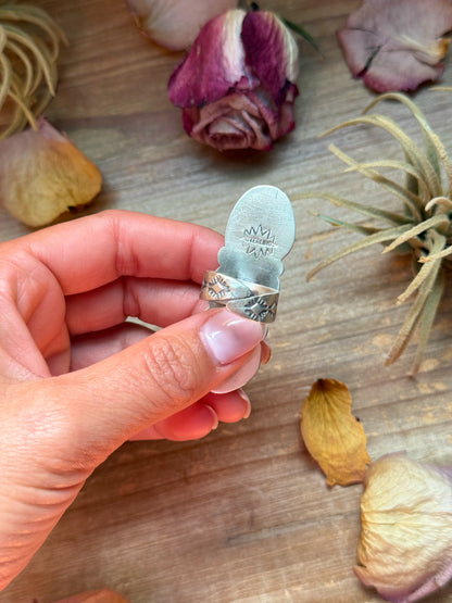 3-Stone Golden Hills Turquoise Sterling Silver Ring – Adjustable