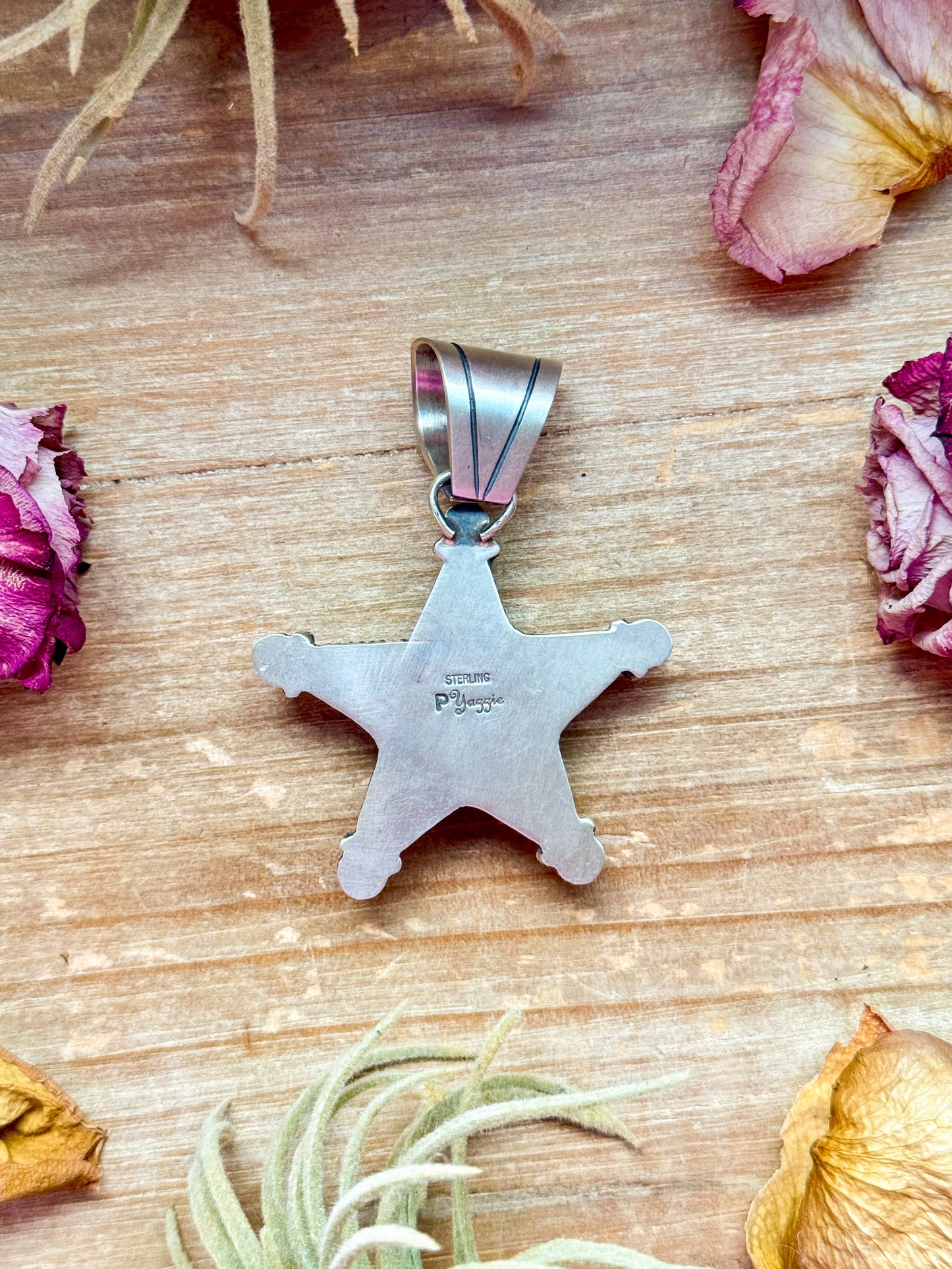 Sterling Silver Star-Shaped Kingman Turquoise Pendant