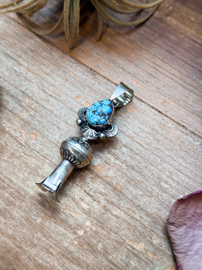 Sterling Silver Golden Hills Turquoise Blossom Pendant