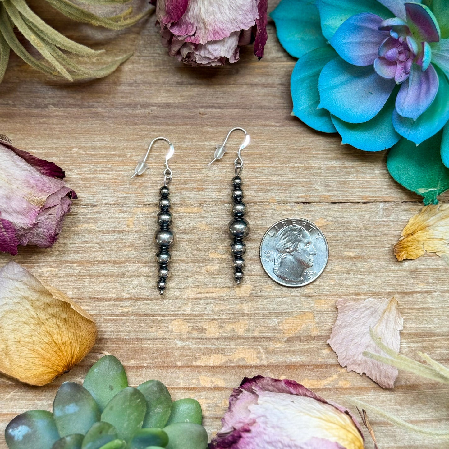 All Sterling Silver Pearls earrings simple