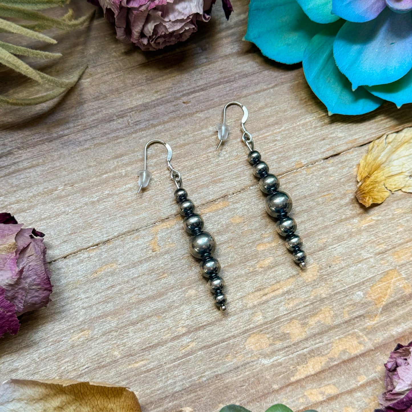 All Sterling Silver Pearls earrings simple