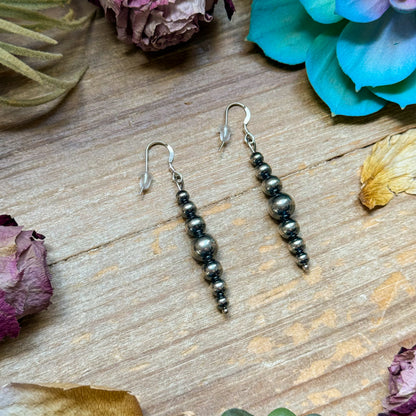 All Sterling Silver Pearls earrings simple