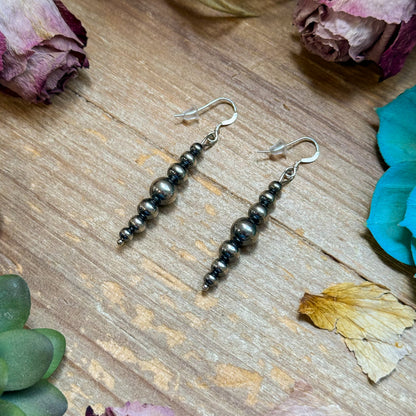 All Sterling Silver Pearls earrings simple