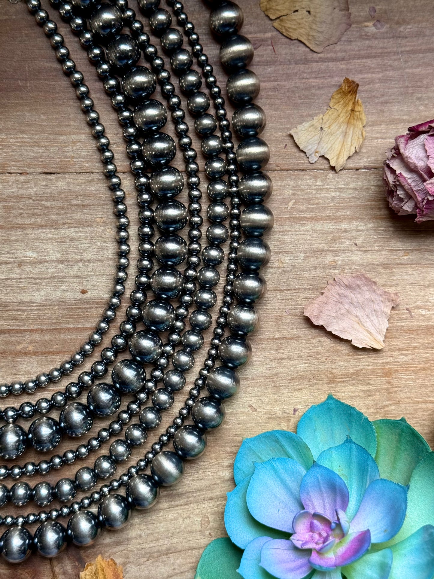 NEW! Build your own Sterling Silver Pearls Necklace 3-4-5-6-8-10-12-14 mm