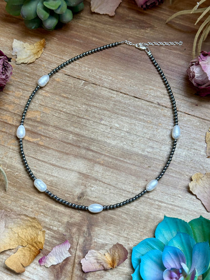 16” Freshwater Pearl Necklace – Sterling Silver