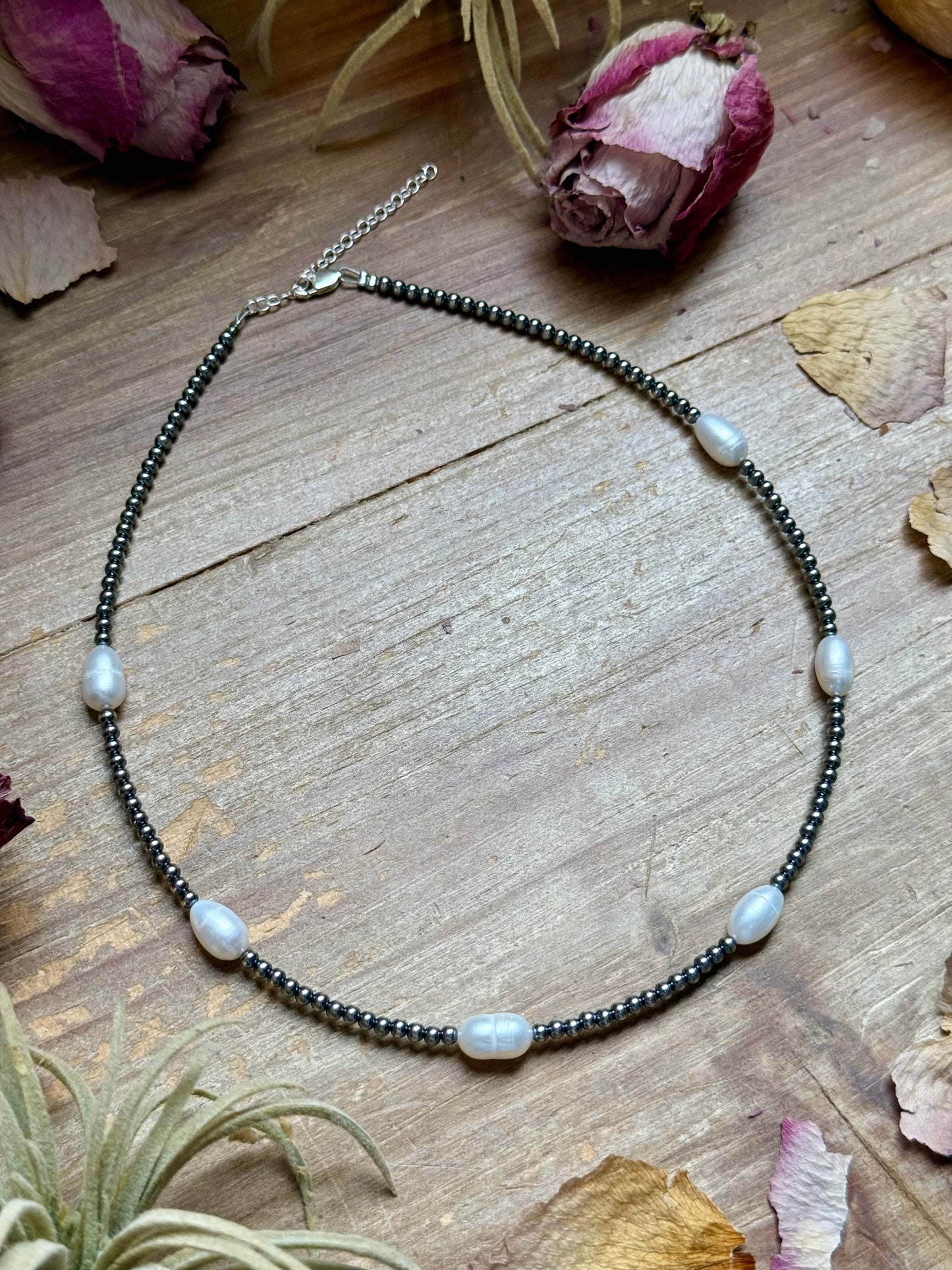 16” Freshwater Pearl Necklace – Sterling Silver