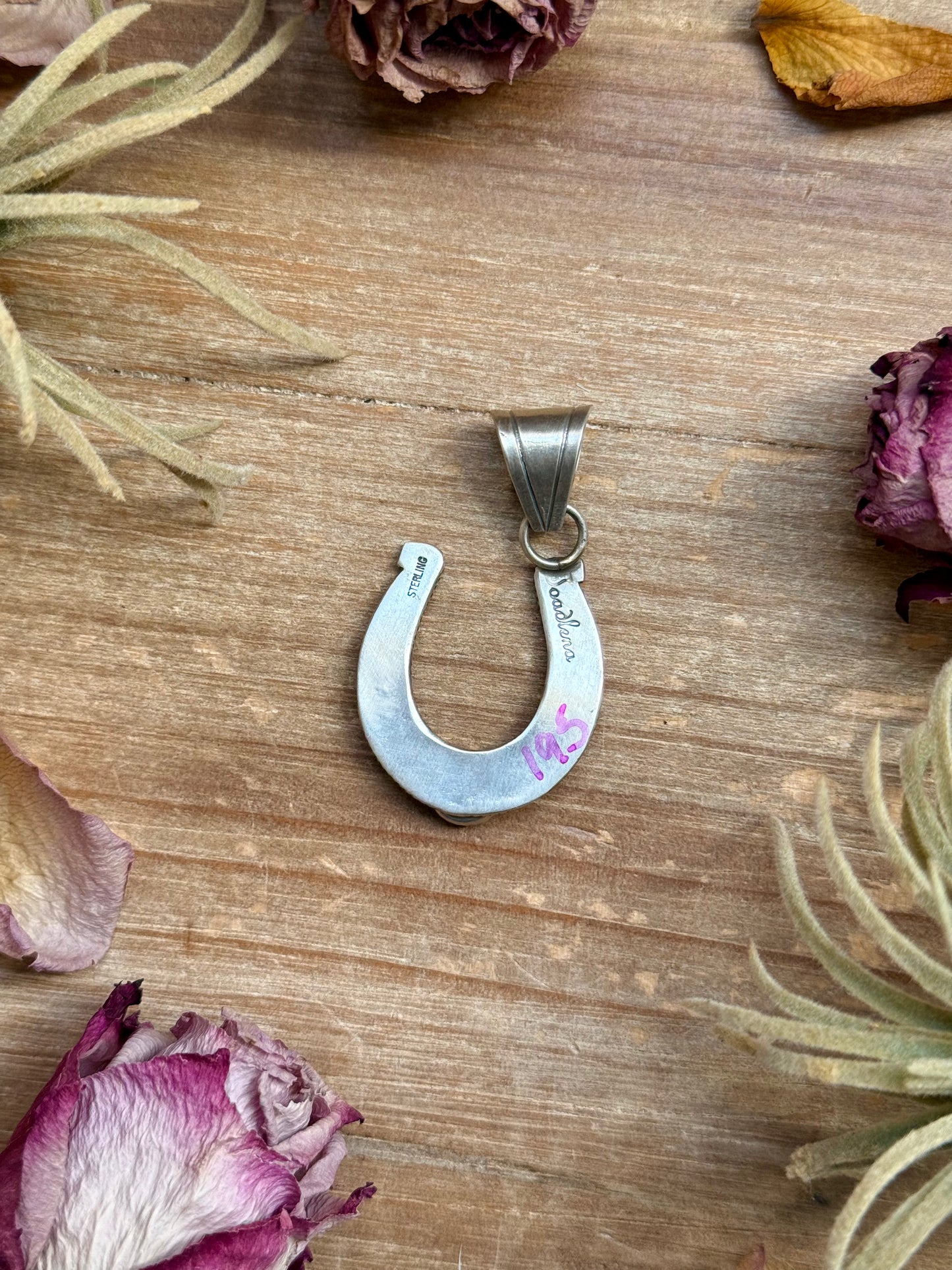 Sterling Silver Horse Pendant with Turquoise