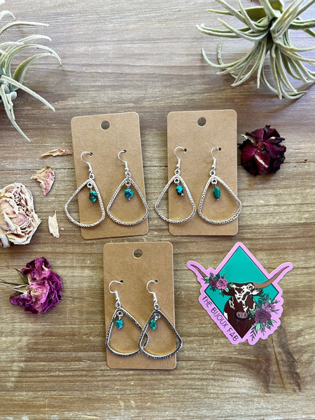 Turquoise nuggets  and Dangle earrings