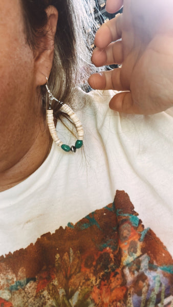 Fall earrings Navajos and shell