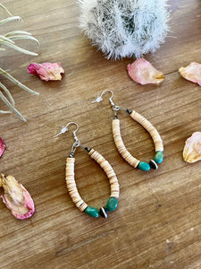 Fall earrings Navajos and shell