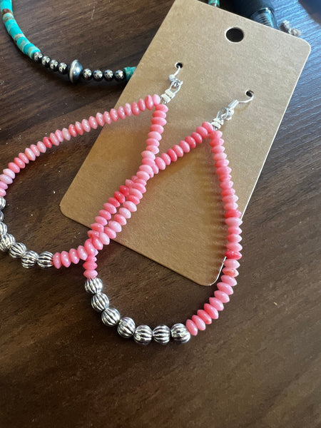 Pink Corral teardrop earrings - summer beauty