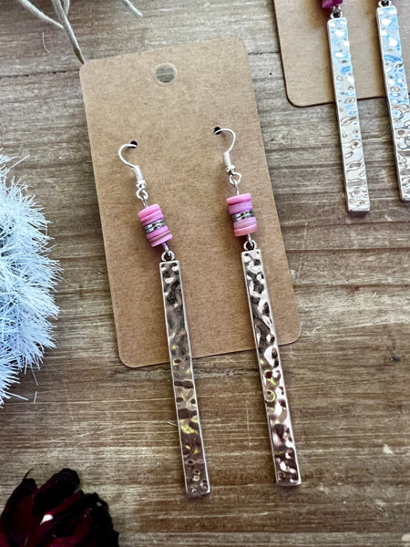 Pink summer earrings