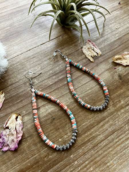Colorful teardrop earrings